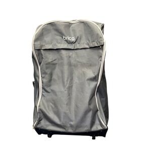 Brica Car Seat Travel Bag Gray Rolling Wheels Backpack Straps Munchkin 64007